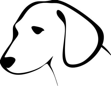 Clipart - Stylized Dog Line Art