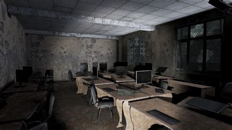 ArtStation - Abandoned School (for horror game)