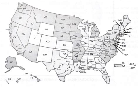 Map Of The Us District Courts - Wayne Baisey