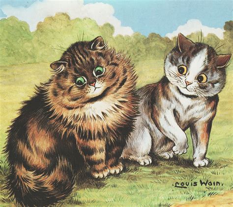 Cat Illustration Cat Art Print Louis Wain Art mr - Etsy