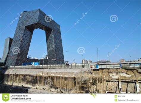 China Central Television Building in Beijing Editorial Stock Image ...