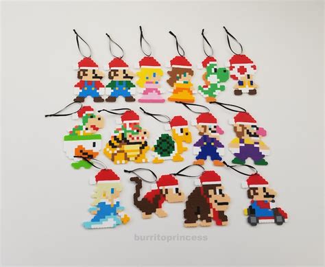 Mario Themed Christmas Ornaments Super Mario Christmas | Etsy