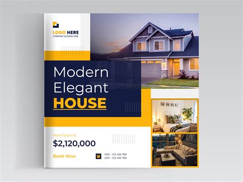 Modern house for sale social media banner Design by pikartist on Dribbble