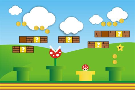 Mario Backdrop Printable Instant download