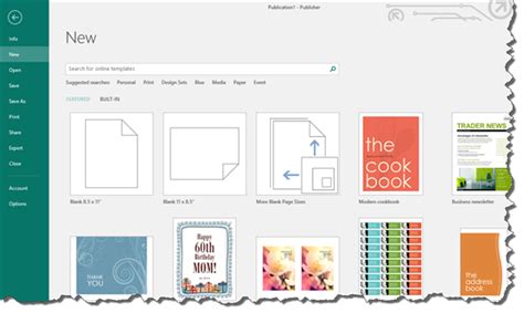 Manipulating and Working with MS Publisher 2016 Templates