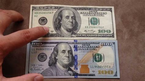 Comparing the new $100 US dollar (Oct 2013) with the old $100 bill. - YouTube