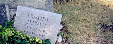 Hitler’s loyal youngest secretary Traudl Humps-Junge. | WW2 Gravestone