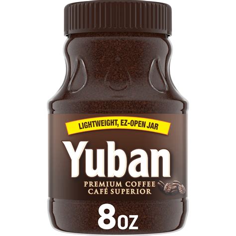 Yuban Premium Instant Coffee, 8 oz Jar, 100% Pure Coffee Beans, Rich Aroma & Distinctive Taste ...