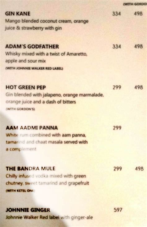 145 Bandra Menu and Price List for Bandra West, Mumbai | nearbuy.com