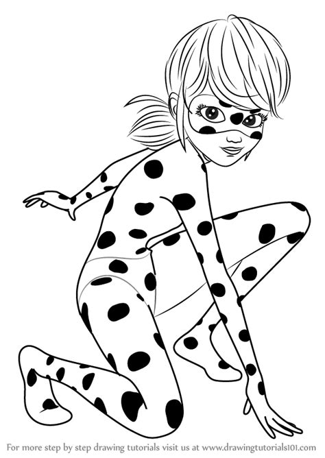 How to Draw Ladybug from Miraculous Ladybug (Miraculous Ladybug) Step by Step ...