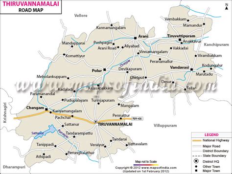 Tiruvannamalai Road Map