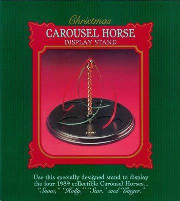 1989 Christmas Carousel Horse Collection Carousel Display Stand ...