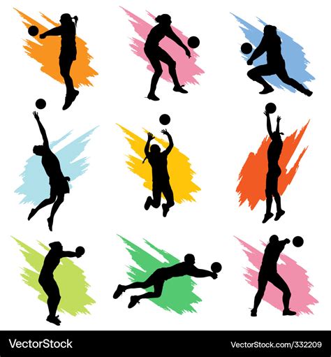 Volleyball player Royalty Free Vector Image - VectorStock