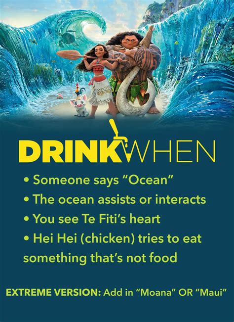 Moana (2016) Drinking Game - Drink When