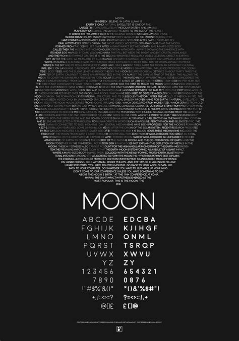 FONT POSTER. MOON. :: Behance