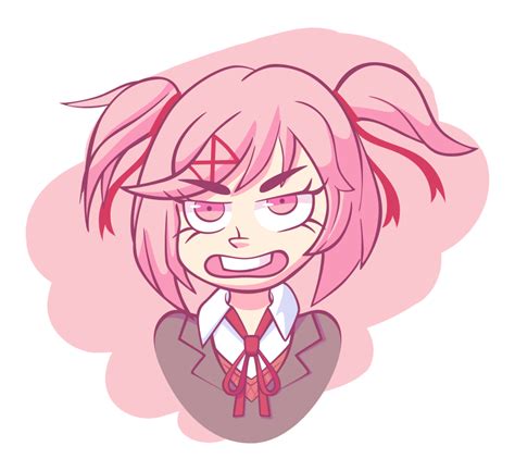 Angry Natsuki (by zeekmacard on deviantart) : r/DDLC