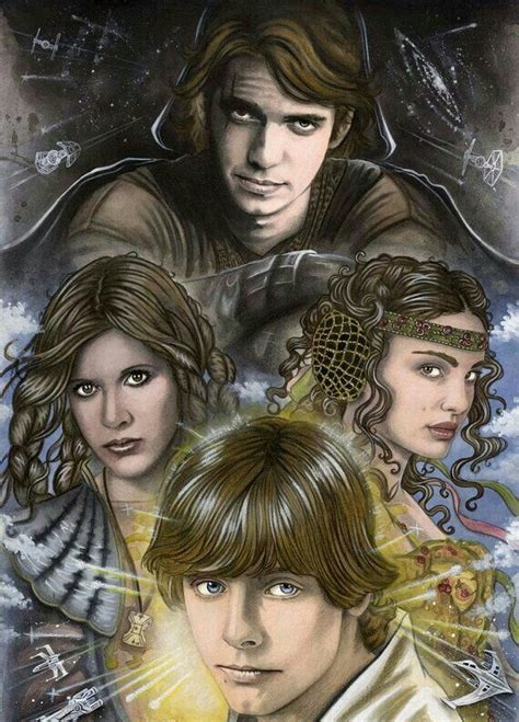 SKYWALKER FAMILY | Star wars painting, Star wars art, Star wars fandom