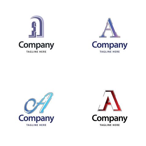 Letter A Big Logo Pack Design Creative Modern logos design for your business 18583751 Vector Art ...