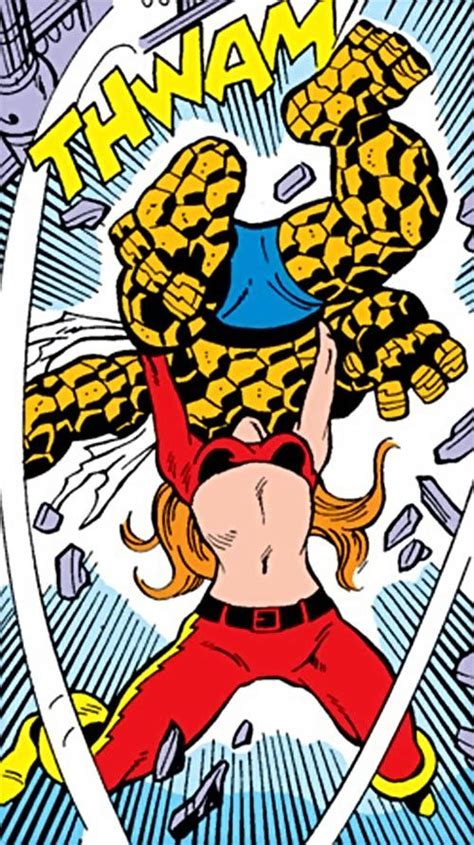 Thundra (Marvel Comics) does a suplex to the Thing Fantastic Four ...