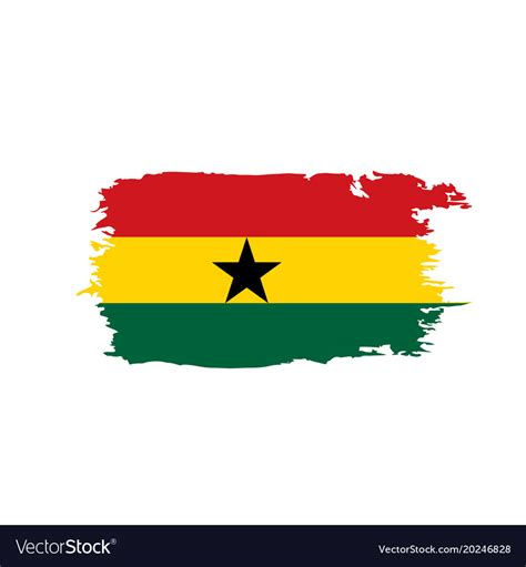 Ghana flag Royalty Free Vector Image - VectorStock