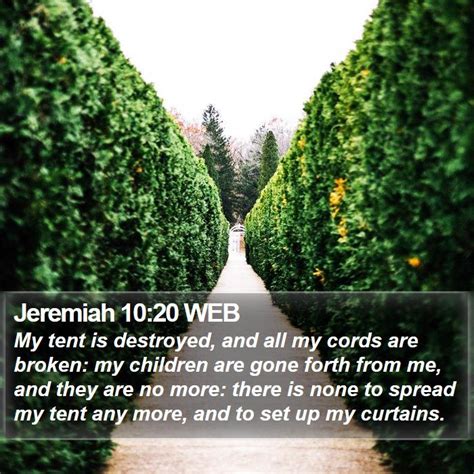 Jeremiah 10:20 WEB Scriptures Images