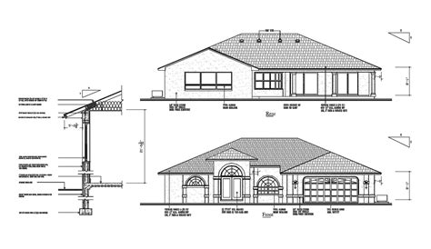 House Elevation AutoCAD Drawing - Cadbull