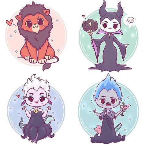 Chibi Disney Villains! All of these lil guys are now, kawaii disney ...