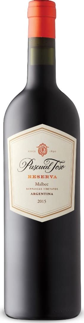 Pascual Toso Reserve Malbec 2015 - Expert wine ratings and wine reviews by WineAlign