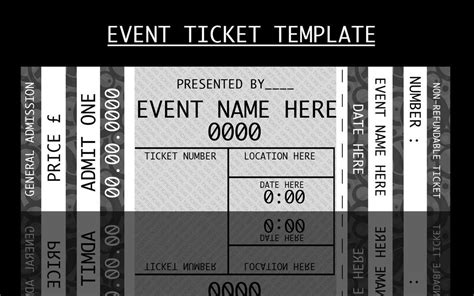 Printable Concert Ticket Template Free