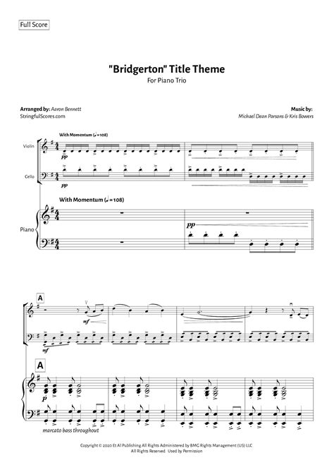 Bridgerton Theme Sheet Music | Kris Bowers | String Ensemble