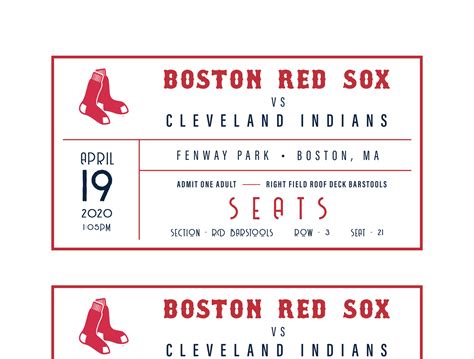 Red Sox Tickets by Dee Race on Dribbble