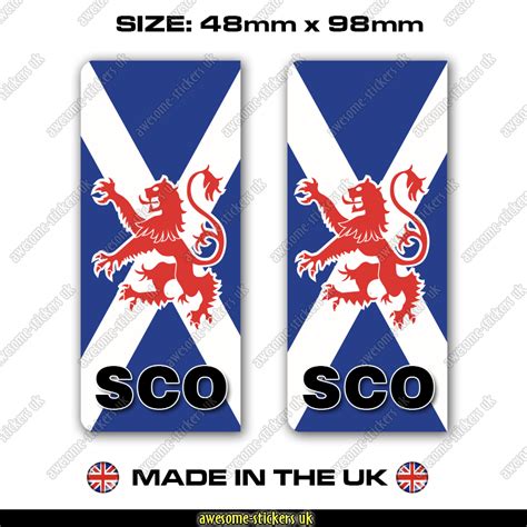 Number plate stickers 074 - SCOTTISH SALTIRE flag