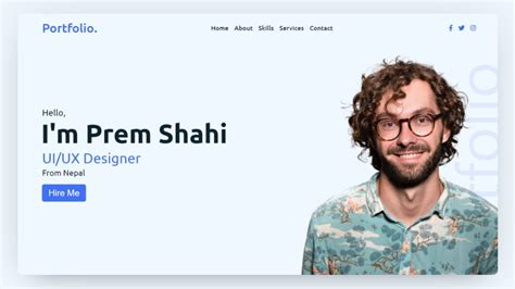 Responsive Portfolio Website using HTML CSS And JavaScript