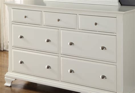 Laveno 012 White Wood 7-Drawer Dresser – Roundhill Furniture