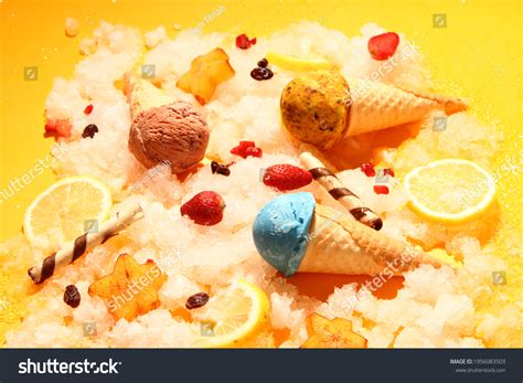 Ice Cream Cone Various Types Ice Stock Photo 1956083503 | Shutterstock