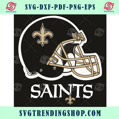 Logo New Orleans Saints Helmet Svg Sport Svg, Helmet Svg | Sports svg ...