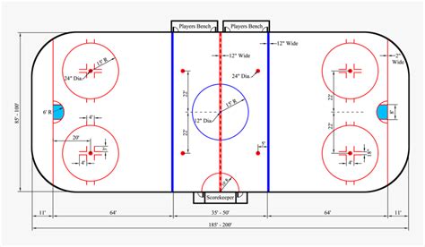 Hockey Ice Markings, HD Png Download - kindpng