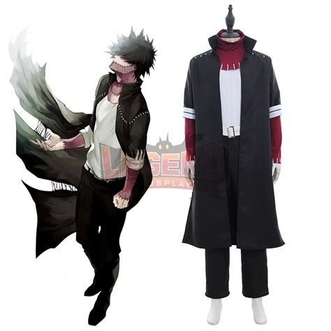 Anime My Hero Academia Boku no Hero Akademia Dabi Cosplay Costume Long version Outfit Halloween ...