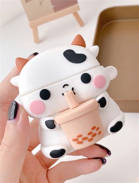 Cow Boba AirPod Case Boba Airpods Case Silicone Cute AirPod | Etsy