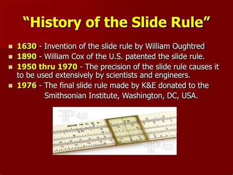 PPT - The Slide Rule PowerPoint Presentation - ID:6700792