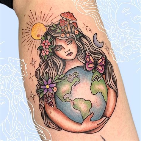 Gaia Mother Earth Tattoo