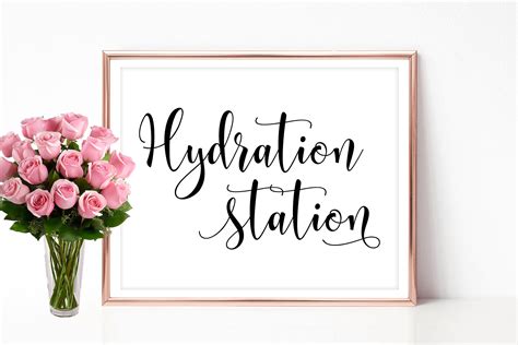 Hydration Station Sign Template Printable Wedding Bar Signs - Etsy