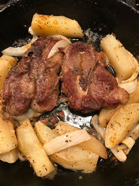 Lamb steak chops with potatoes wedges delicious 😋 | Lamb steaks, Dinner, Steak