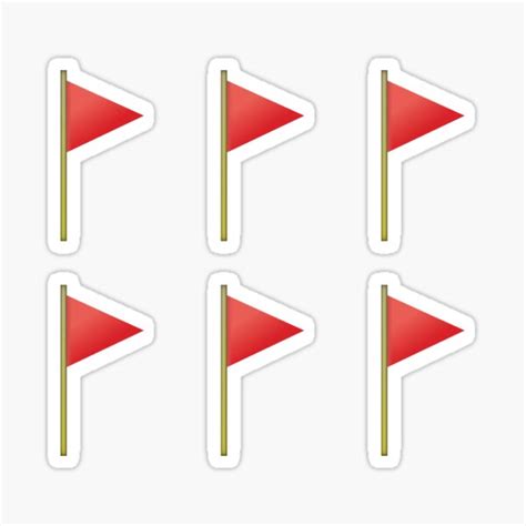 "Red Flags emoji Twitter Meme" Sticker for Sale by justbread | Redbubble