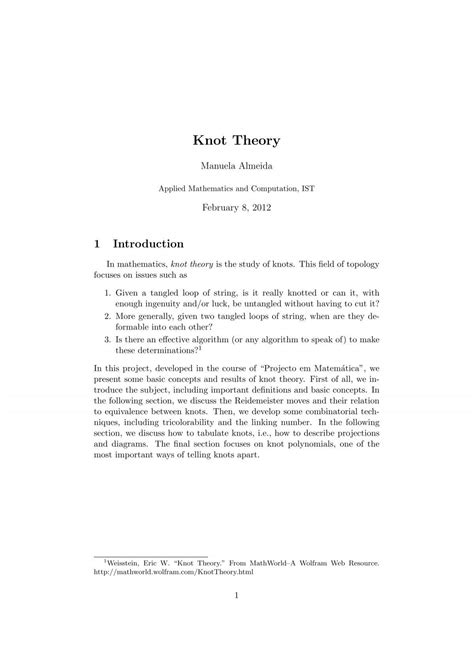 Knot Theory