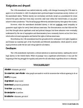 13th Amendment Reconstruction by A Social Studies Life | TPT