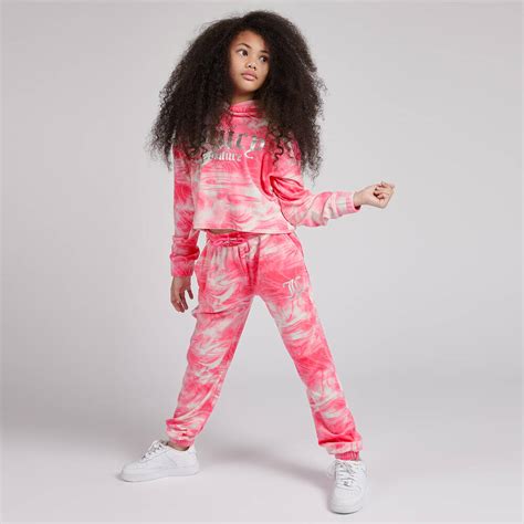 Juicy Couture - Pink Marbled Velour Joggers | Childrensalon Outlet