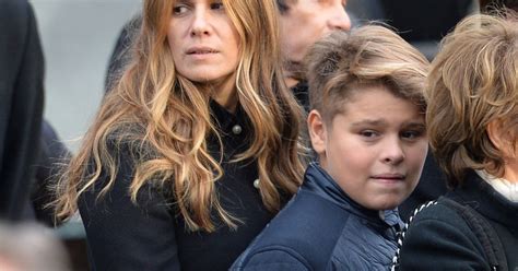 Alexandra Pastor et Cameron Smet - Sorties de l'église de la Madeleine après les obsèques de ...