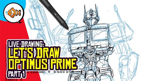 Let's Draw OPTIMUS PRIME from Bumblebee! | Live Drawing Art Tutorial ...