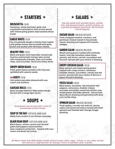 Menu at Ethos Vegan Kitchen restaurant, Winter Park, 601-B S New York Ave